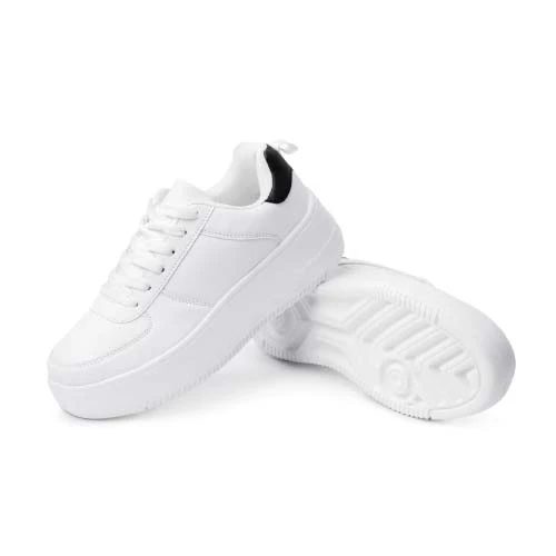 Girls Beautiful White & Purple Sneakers